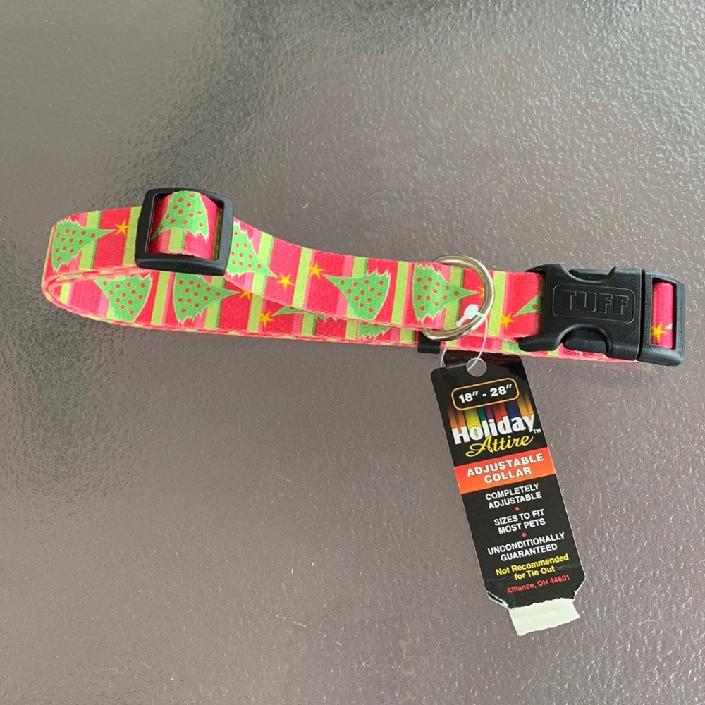 18-28 inch christmas adjustable dog collar